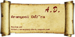 Aranyosi Dóra névjegykártya